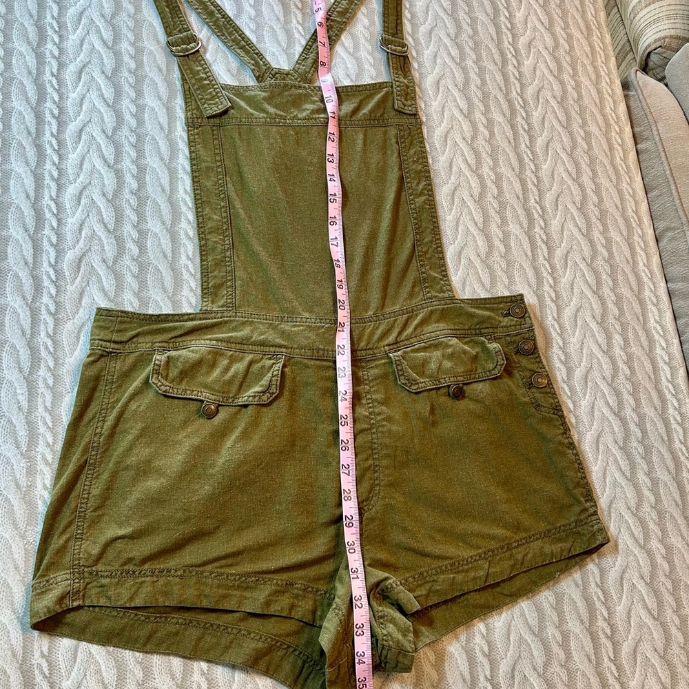 Free People Olive Green Overalls